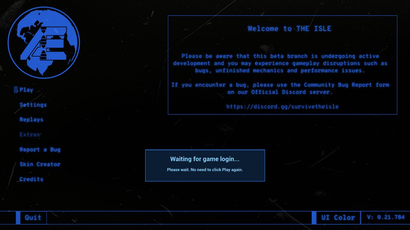 ในเกม: Waiting for game login